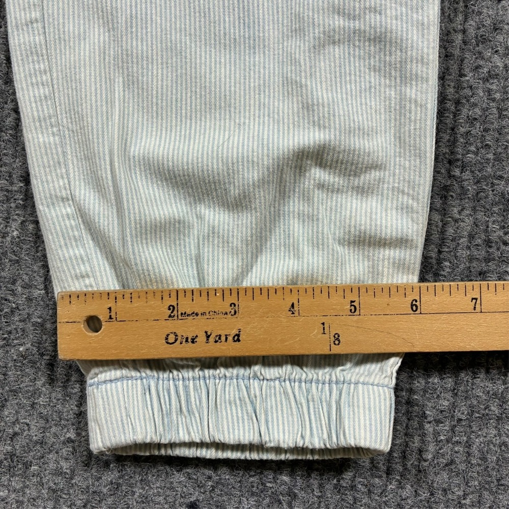 American Eagle Womens Jogger Pants Size 6 Regular Blue Striped Pull On Mid Rise - Picture 9 of 10
